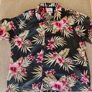 Tropical Black and Floral Men's Shirt